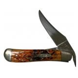 Case 61953L SS Yelo Chsnt Russlock Folding Knife