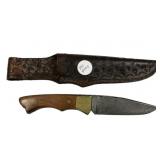 Carter Damascus 9 1/2" length Fixed Blade Knife