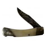 Bear and Son 3 3/4" White Smooth Bone Folding Kni