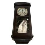 J Mark Mahogany Wall Clock 30"h