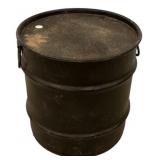Metal Black Drum 16"h., 16"w