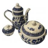 Churchill Willow Tea Pot, Large Bowl, Sugar