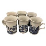 6 England Willow Cups, 4 1/2"h