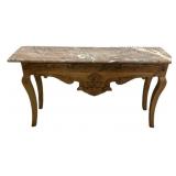 30"h., 54"w., 13"d French Regence-style carved