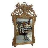Ornate French Gilt Wood Mirror 53"h., 30"w