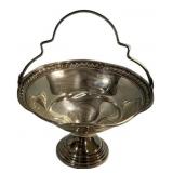 Weighted Sterling Basket with Handle 3"h., 5"dia