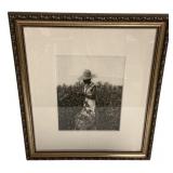 Signed Framed Sketch of Woman from Eudora Welty Ph