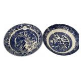Woods Ware Willow Bowl and Burleight Ware Willow B