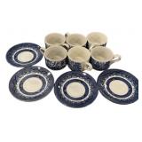Set of 6 Churchill England Willow Cups and Saucers