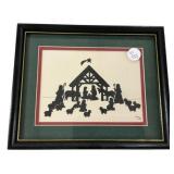 P Bartling 1988 9"h., 11"w, Nativity Scene Silho