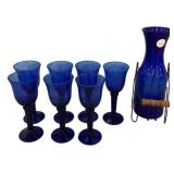 Cobalt Blue Goblets and Vessel
