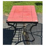 Wrought Iron Tile Top Side Table