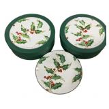 Restoration Hardware Holly Plates Set of 12