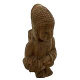 14"h Thailand Carved Wood Sculpture