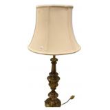 Mid Century Brass Table Lamp 34"