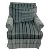 Blue Striped Arm Chair