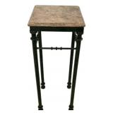 Metal Marble Square Top Stand 32"h., 13"w