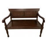 Modern Brown Wooden Bench 44"w
