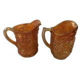 Two Carnival Imperial Water Pitcher 8"h