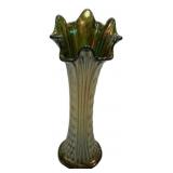 Northwood Diamond Point Carnival Glass Vase 11"h