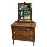 VTG Victorian Oak Dresser 63"h, 36"w