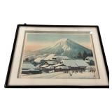 19"h., 25"w Framed print titled "Clearing After