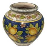 Hand-painted Italian ceramic "Aq Citrus Limonium"