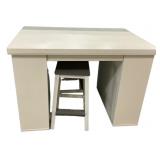 Working Table Unit with Stools 38h., 55"w., 38"d