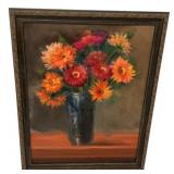 21"h., 16"w Painting of Flower Still life
