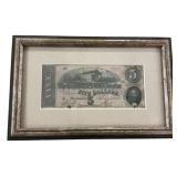 Confederate States America 5 Dollar Note