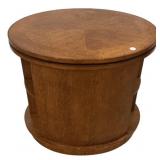 Oval Modern Side Drum Table 25"h., 28"w