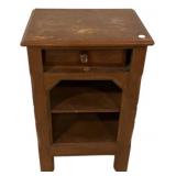 Wood Side Table 29"h., 14"w