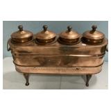 Copper and Brass Quadruple Chafing Dish