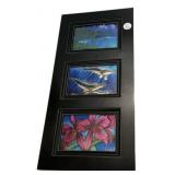 Framed Maui Painting by B Allen 20"h., 10"w