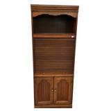 Oak Pressed Wood Media Cabinet  77"h., 30"w., 16