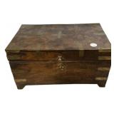 Wood and Brass Storage Box