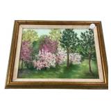 Olivia Chamblin Landscape Painting Framed 13"h.,