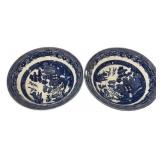 Two Johnson Brothers Willow 8" Bowls