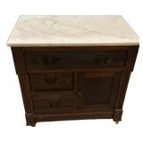 Victorian Style Marble Washstand 30"h., 30"w