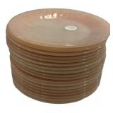 18 Fire King Pink Swirl 7 3/4" Salad Plates