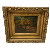 16"h., 17"w Antique Landscape Painting
