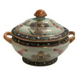 China Hand Painted Tureen 14"w