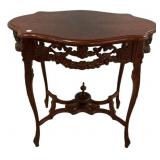 Louis XV Style Turtle Top Parlor Table 30"h. 32"