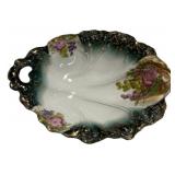 Porcelain Hand Painted German Bowl 12"w