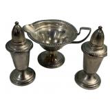 Weighted Sterling Shakers and Weighted Creamer