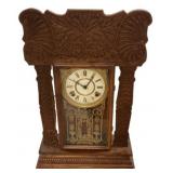 23" Pressed oak Mantle Clock