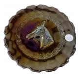 Dugan Glass Company "Pony" pattern plate 9"dia