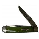 Case 6254 SS Moss Green Trapper Folding Knife