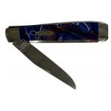 Case 10254 SS Patriotic Trapper Folding Knife