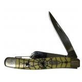 Case 3318 CV Yellow Spiderweb Stockman Folding Kni